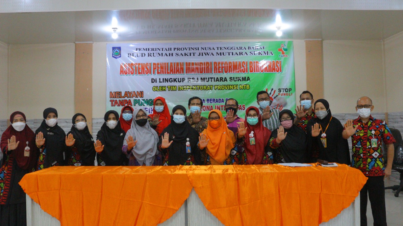 PERSIAPKAN PMPRB, RSJ MUTIARA SUKMA LAKSANAKAN ASISTENSI PENILAIAN MANDIRI REFORMASI BIROKRASI OLEH TIM INSPEKTORAT PROVINSI NTB.